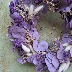 Tavaszi eukaliptuszos ajtódísz - otthon & életmód - dekoráció - ajtó- és ablak dekoráció - ajtódísz & kopogtató - Meska.hu