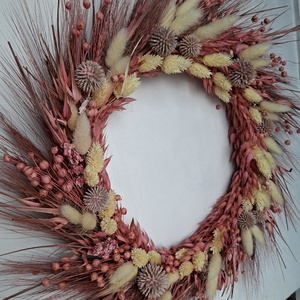 Szárazvirág koszorú - otthon & életmód - dekoráció - ajtó- és ablak dekoráció - ajtódísz & kopogtató - Meska.hu