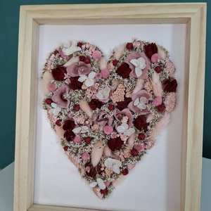 Szárazvirágokból szív képkeretben - Meska.hu