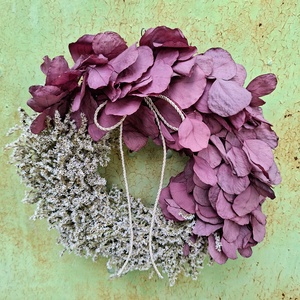 Ajtódísz eukaliptusszal és sóvirággal. - Meska.hu