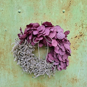 Ajtódísz eukaliptusszal és sóvirággal. - otthon & életmód - dekoráció - ajtó- és ablak dekoráció - ajtódísz & kopogtató - Meska.hu