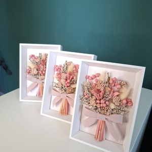 Szárított virágcsokor képkeretben - Meska.hu