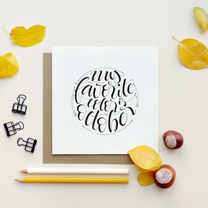OKTÓBER kalligráfia / print, Otthon & Életmód, Dekoráció, Kép & Falikép, Művészi nyomat, Fotó, grafika, rajz, illusztráció, MESKA