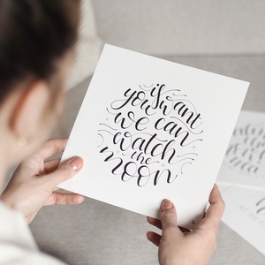 MOON / print - művészet - grafika & illusztráció - művészi nyomat - Meska.hu