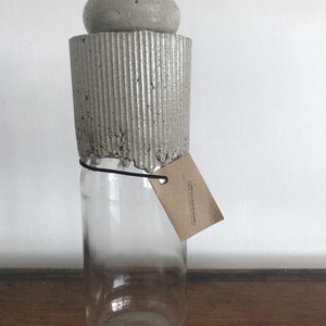 Beton -üveg tároló edény - otthon & életmód - konyhafelszerelés, tálalás - konyhai tárolás - fűszertartó - Meska.hu