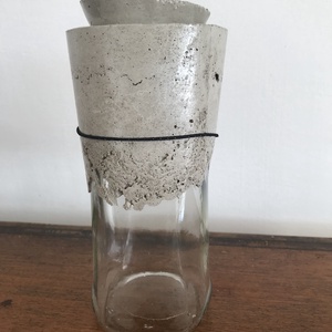 Beton-üveg tárolóedény - otthon & életmód - konyhafelszerelés, tálalás - konyhai tárolás - tea & kávé tárolás - Meska.hu