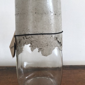 Beton-üveg tárolóedény - Meska.hu