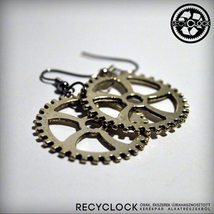 recyclock  ERR-001 bringás fülbevaló - ékszer - fülbevaló - lógós kerek fülbevaló - Meska.hu