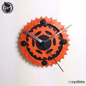 recyclock MES-S-010 - falióra újrahasznosított kerékpár alkatrészből, Otthon & Lakás, Dekoráció, Fali és függő dekoráció, Falióra & óra, Újrahasznosított alapanyagból készült termékek, Ötvös, MESKA