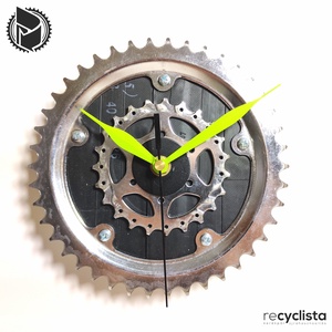 recyclock MES-047 - falióra újrahasznosított kerékpár alkatrészekből , Otthon & Lakás, Dekoráció, Fali és függő dekoráció, Falióra & óra, Újrahasznosított alapanyagból készült termékek, Ötvös, Meska