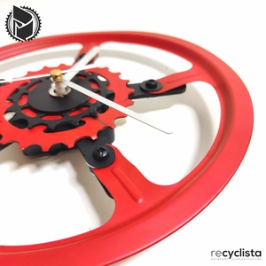 recyclock MES-052 - falióra újrahasznosított kerékpár alkatrészekből  - otthon & életmód - dekoráció - fali és függő dekoráció - falióra & óra - Meska.hu