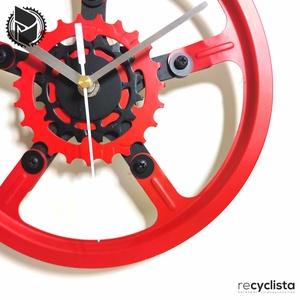 recyclock MES-052 - falióra újrahasznosított kerékpár alkatrészekből  - otthon & életmód - dekoráció - fali és függő dekoráció - falióra & óra - Meska.hu