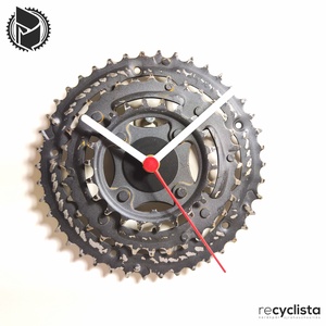 recyclock MES-064 - falióra újrahasznosított kerékpár alkatrészekből, Otthon & Lakás, Dekoráció, Fali és függő dekoráció, Falióra & óra, Újrahasznosított alapanyagból készült termékek, Ötvös, Meska