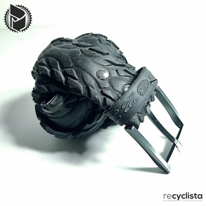 recyclista tireBELT-052 öv újrahasznosított kerékpárgumiból - Meska.hu