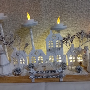 Adventi, karácsonyi asztaldísz - karácsony - adventi díszek - adventi asztaldísz - Meska.hu