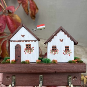 Fali kulcstartó, újrahasznosított fából - otthon & életmód - dekoráció - fali és függő dekoráció - fali kulcstartó - Meska.hu