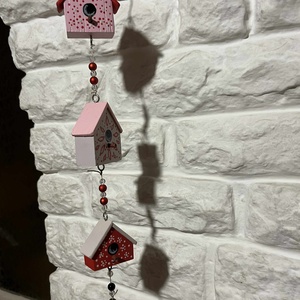 Szélcsengő, újrahasznosított fából, kézzel festve , Otthon & Életmód, Ház & Kert, Szélcsengő, Famegmunkálás, Festett tárgyak, MESKA