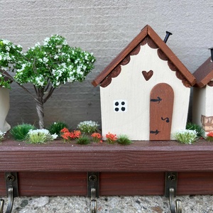 Fali kulcstartó, újrahasznosított fából - otthon & életmód - dekoráció - fali és függő dekoráció - fali kulcstartó - Meska.hu