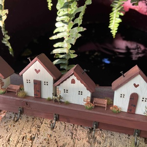 Fali kulcstartó, újrahasznosított fából - otthon & életmód - dekoráció - fali és függő dekoráció - fali kulcstartó - Meska.hu