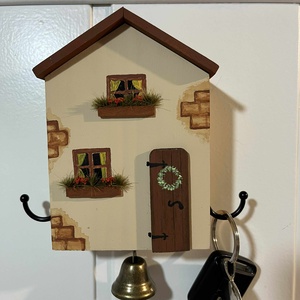 Fali kulcstartó, újrahasznosított fából - otthon & életmód - dekoráció - fali és függő dekoráció - fali kulcstartó - Meska.hu