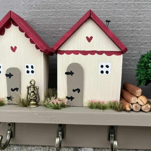 Fali kulcstartó, újrahasznosított fából - otthon & életmód - dekoráció - fali és függő dekoráció - fali kulcstartó - Meska.hu