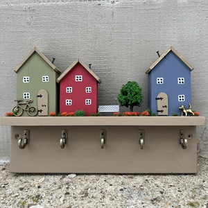 Fali kulcstartó, újrahasznosított fából, Otthon & Életmód, Dekoráció, Fali és függő dekoráció, Fali kulcstartó, Famegmunkálás, Festett tárgyak, Újrahasznosított fából készült, kézzel festett fali kulcstartókat készítek. A képen látható méretei..., MESKA