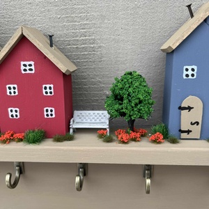 Fali kulcstartó, újrahasznosított fából - otthon & életmód - dekoráció - fali és függő dekoráció - fali kulcstartó - Meska.hu