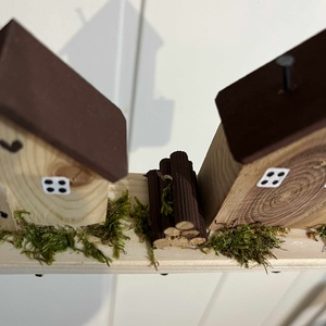 Fali kulcstartó, natúr, újrahasznosított fából - otthon & életmód - dekoráció - fali és függő dekoráció - fali kulcstartó - Meska.hu