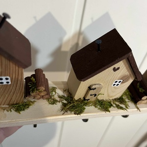 Fali kulcstartó, natúr, újrahasznosított fából - otthon & életmód - dekoráció - fali és függő dekoráció - fali kulcstartó - Meska.hu