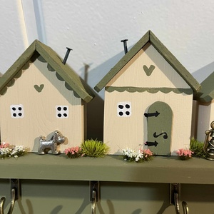 Fali kulcstartó, újrahasznosított fából - otthon & életmód - dekoráció - fali és függő dekoráció - fali kulcstartó - Meska.hu