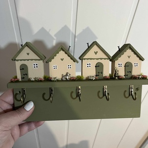 Fali kulcstartó, újrahasznosított fából - otthon & életmód - dekoráció - fali és függő dekoráció - fali kulcstartó - Meska.hu