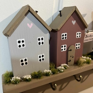 Fali kulcstartó, újrahasznosított fából - otthon & életmód - dekoráció - fali és függő dekoráció - fali kulcstartó - Meska.hu