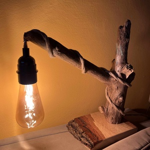 Uszadékfából készült, asztali hangulatlámpa, Otthon & Életmód, Lámpa, Hangulatlámpa, Famegmunkálás, MESKA