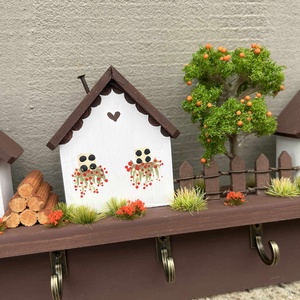 Fali kulcstartó, újrahasznosított fából - otthon & életmód - dekoráció - fali és függő dekoráció - fali kulcstartó - Meska.hu