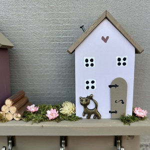 Fali kulcstartó, újrahasznosított fából - otthon & életmód - dekoráció - fali és függő dekoráció - fali kulcstartó - Meska.hu