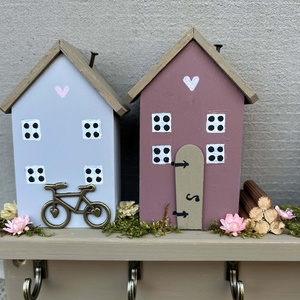 Fali kulcstartó, újrahasznosított fából - otthon & életmód - dekoráció - fali és függő dekoráció - fali kulcstartó - Meska.hu