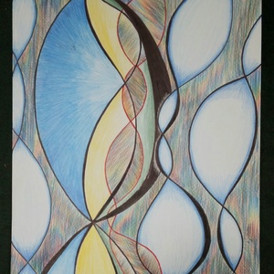  Az áradás pillanata Fannitól c. grafika, Művészet, Grafika & Illusztráció, Ceruzarajz, , MESKA