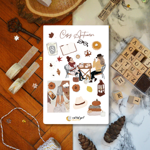 Őszi nyugalom/ Cozy Autumn Matricaív Bullet Journal Határidőnapló Scrapbook Matrica - Meska.hu