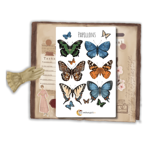 Pillangó / Papillons Matricaív Bullet Journal Határidőnapló Scrapbook Matrica, Otthon & Lakás, Papír írószer, Matrica, matrica csomag, Fotó, grafika, rajz, illusztráció, Meska