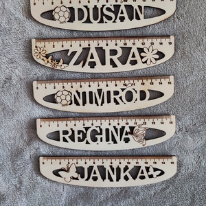 Névre szóló vonalzó, Otthon & Életmód, Papír, írószer, Egyedi szerkesztés, Famegmunkálás, Gravírozás, pirográfia, MESKA