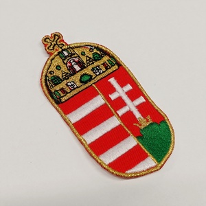 Hímzett felvarró Magyar Nemzeti címer, felvarrható 95x45mm, Kellékek & szerszámok, Méteráru, Felvarrható, vasalható kellék, Hímzés, Varrás, MESKA