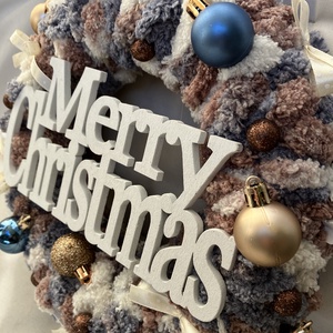 Pihe-puha karácsonyi ünnepi ajtódísz gömbökkel - Meska.hu