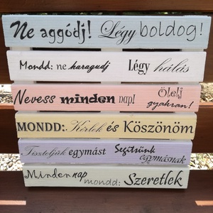 Nagyméretű fali dekoráció, egyedi felirattal... :-) - otthon & életmód - dekoráció - kép & falikép - táblakép - Meska.hu