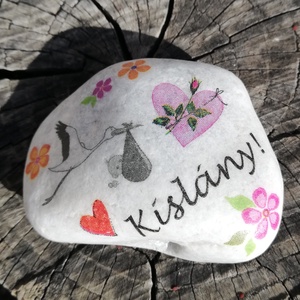 Kislány vagy kisfiú?...Transzferált kövek. :-) - otthon & életmód - dekoráció - asztal és polc dekoráció - kavics & kő - Meska.hu