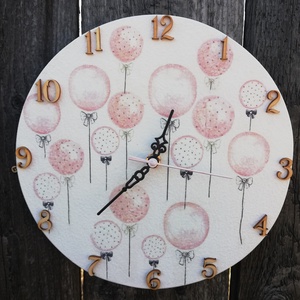 Lufis falióra, transzfer-technikával. :-), Otthon & Életmód, Dekoráció, Fali és függő dekoráció, Falióra & óra, Decoupage, transzfer és szalvétatechnika, Festett tárgyak, MESKA