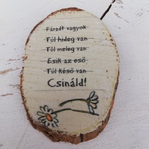 Csináld!-hűtőmágnes. :-) , Otthon & Életmód, Konyhafelszerelés, tálalás, Konyhai dekoráció, Hűtőmágnes, Decoupage, transzfer és szalvétatechnika, Festett tárgyak, MESKA