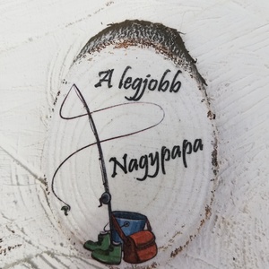 Nagypapa hűtőmágnesek. :-) , Otthon & Lakás, Konyhafelszerelés, tálalás, Konyhai dekoráció, Hűtőmágnes, Decoupage, transzfer és szalvétatechnika, Festett tárgyak, MESKA