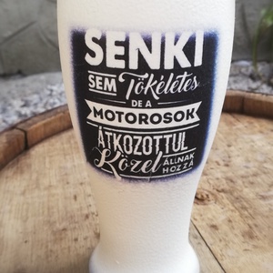 Sörös pohár motorosoknak, transzfer-technikával. :-) - otthon & életmód - konyhafelszerelés, tálalás - tálalás - sörös pohár és korsó - Meska.hu