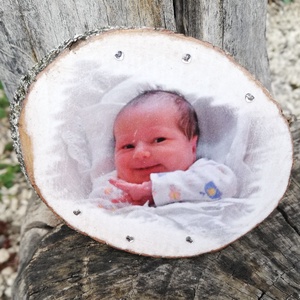 Megérkeztem! - fényképes hűtőmágnes. :-) , Otthon & Életmód, Konyhafelszerelés, tálalás, Konyhai dekoráció, Hűtőmágnes, Decoupage, transzfer és szalvétatechnika, Festett tárgyak, MESKA