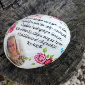 Fényképes és feliratos kő, személyre szabottan. :-) - otthon & életmód - dekoráció - asztal és polc dekoráció - kavics & kő - Meska.hu